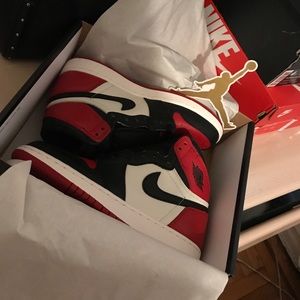 Jordan Retro 1 "bred toe" 3.5Y